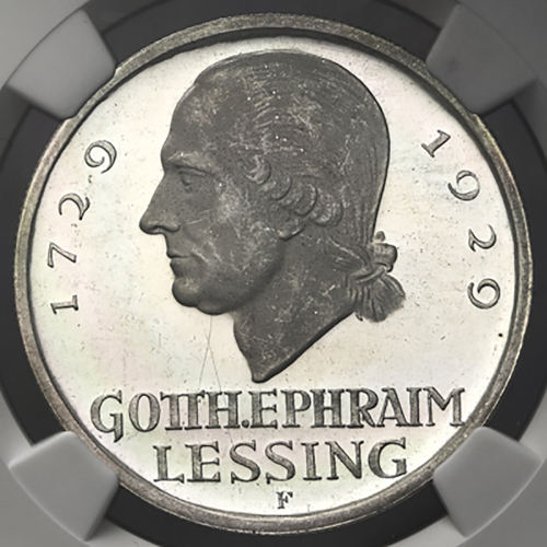 GERMANY Weimar Rep ワイマー儿共和国 5Reichsmark 1929F NGC-PF63 Ultra Cameo Proof UNC