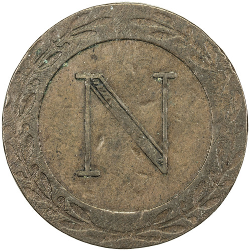 World Coins - Europe，FRANCE: Napoleon I, Emperor, 1804-1815, AE 5 centimes, Strasbourg, 1808-BB, KM-