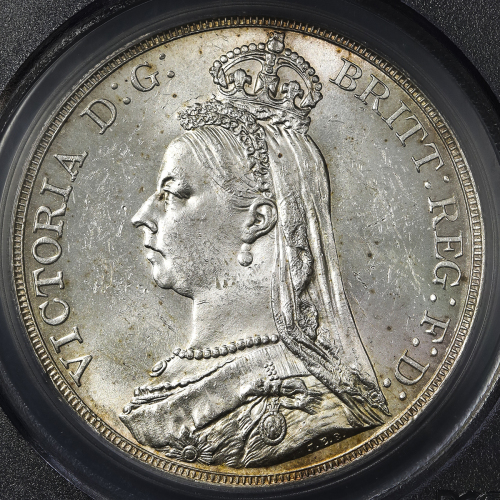 GREAT BRITAIN Victoria ヴィクトリア(1837~1901) Crown 1888 PCGS-MS62 AU/UNC
