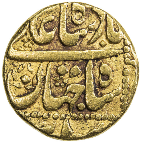 India - Mughal Empire，MUGHAL: Shah Jahan I, 1628-1658, AV mohur (10.92g), Burhanpur, AH1056, KM-260.