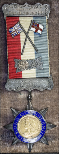 World Coins - Europe，GREAT BRITAIN:silver & gold award medal, hanger hand engraved PRESENTED TO / BR