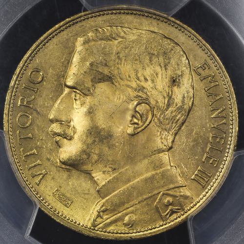 ITALY Kingdom 统一王国 50Lire 1912R PCGS-MS62+ -UNC