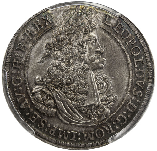 World Coins - Europe，AUSTRIA: Leopold I, 1657-1705, AR ½ thaler, ND (1658), KM-1149, Hall Mint issue