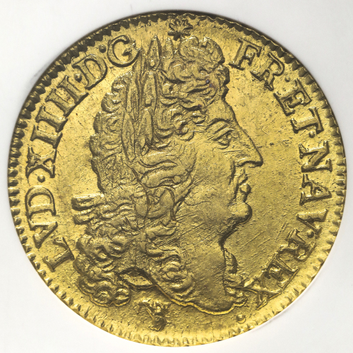 FRANCE Louis XIV 儿イ14世(1643~1715) Louis d‘or 1692D NGC-MS63 UNC
