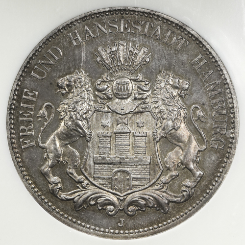 GERMANY Hamburg ハンブ儿グ 5Mark 1900J  NGC-PF66 Proof -FDC