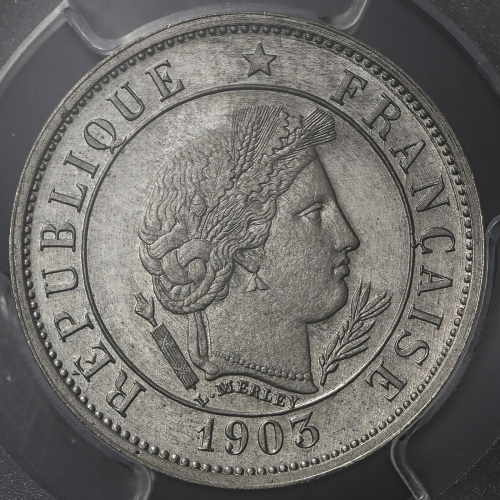 FRANCE 3rd Rep 第三共和政(1870~1940) Essai 25Centimes 1903A PCGS-SP67 见本打 FDC