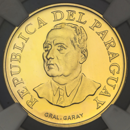 PARAGUAY パラグアイ 10Guaranies in old 1976 NGC-PF66 Cameo Proof