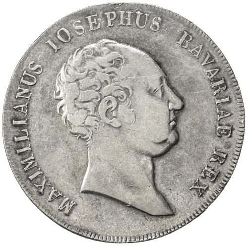 World Coins - Europe，BAVARIA: Maximilian I Joseph, king, 1806-1825, AR thaler (kronentaler) (29.55g)