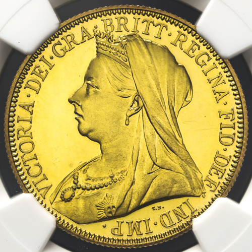 GREAT BRITAIN Victoria ヴィクトリア(1837~1901) 2Pounds 1893 NGC-PF64+ Ultra Cameo Proof UNC+