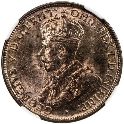 World Coins - Australia & Pacific，AUSTRALIA: George V, 1910-1936, AE halfpenny, 1917-I, KM-22, consi