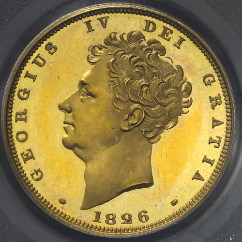 GREAT BRITAIN George IV ジョージ4世(1820~30) Sovereign 1826 PCGS-PR65 CAM Proof UNC~FDC
