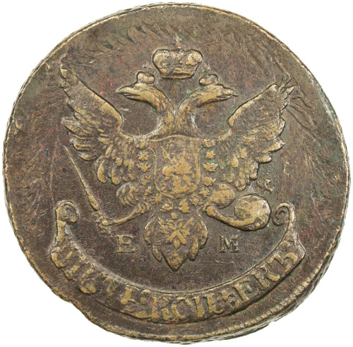 World Coins - Europe，RUSSIAN EMPIRE: Paul I, 1796-1801, AE 5 kopek, Ekaterinberg, 1793 [1797], Cr-59