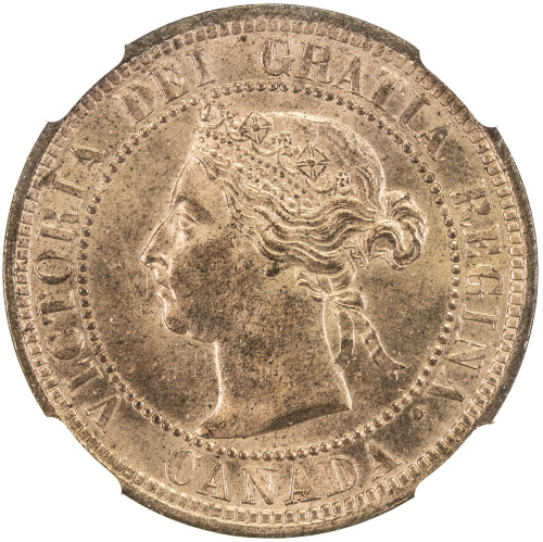 World Coins - The Americas，CANADA: Victoria, 1837-1901, AE cent, 1888, KM-7, a lovely example! NGC g