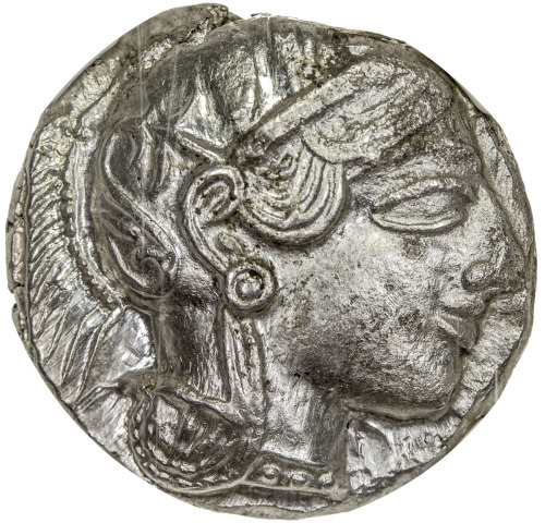 Ancient - Greek，ATTICA: Anonymous, 449-413 BC, AR tetradrachm (17.15g), S-2526, Athens, helmeted bus