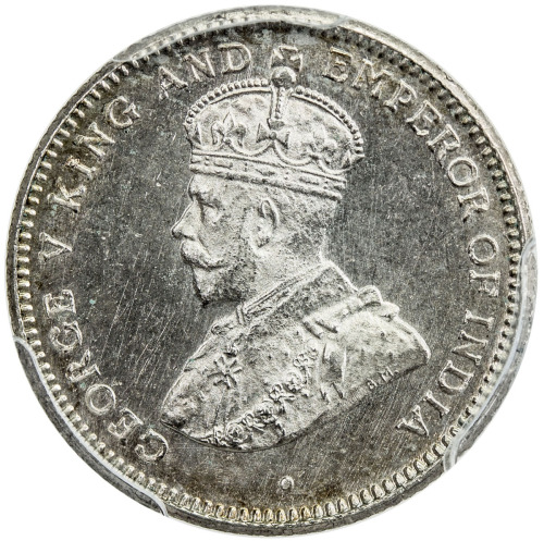 World Coins - Asia & Middle-East，CEYLON: George V, 1910-1936, AR 25 cents, 1913, KM-105, fully struc