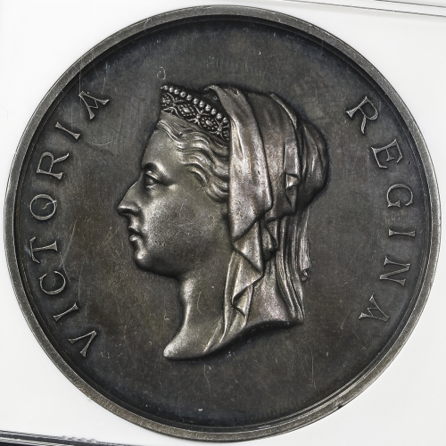 GREAT BRITAIN Victoria ヴィクトリア(1837~1901) AR Medal 1883 NGC-MS62 トーン AU~UNC