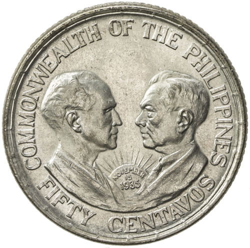 World Coins - Asia & Middle-East，PHILIPPINES: AR 50 centavos, 1936, KM-176, Y-26, Establishment of t
