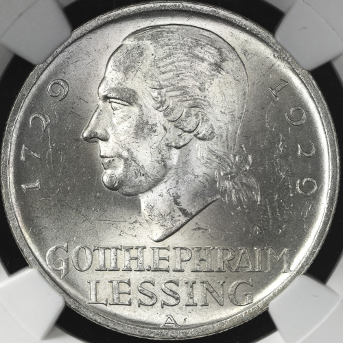 GERMANY Weimar Rep ワイマー儿共和国 5Reichsmark 1929A NGC-MS63 UNC