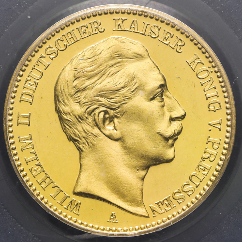 GERMANY Prussia プロイセン 20Mark 1888A PCGS-PR61 CAM Proof AU