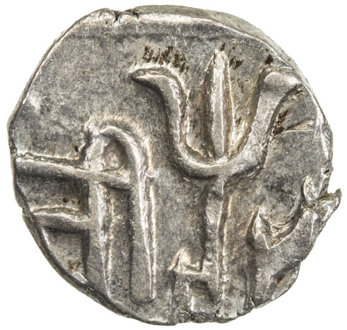 India - Princely States，GWALIOR: BHILSA: Jayaji Rao, 1843-1886, AR 1/8 rupee (1.34g), ND, KM-23.1, s