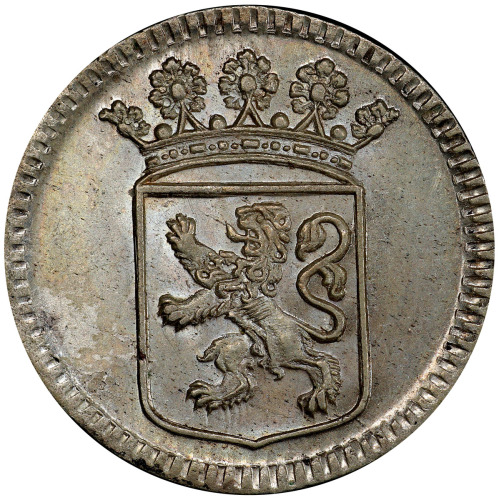 World Coins - Asia & Middle-East，NETHERLANDS EAST INDIES: Holland, AR duit, 1746, KM-70a, Dutch East