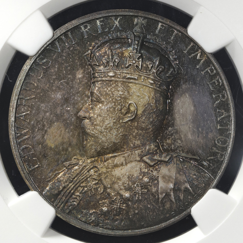 GREAT BRITAIN Edward VII エドワード7世(1901~10) AR Medal 1902 NGC-MS65 UNC~FDC
