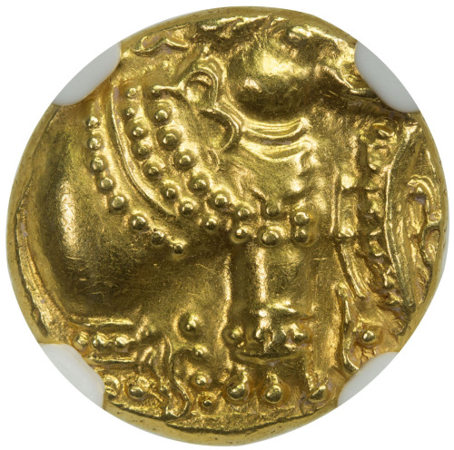 India - Medieval，WESTERN GANGAS: Anonymous, ca. 11th-13th century, AV pagoda, Mitch-702, fully capar