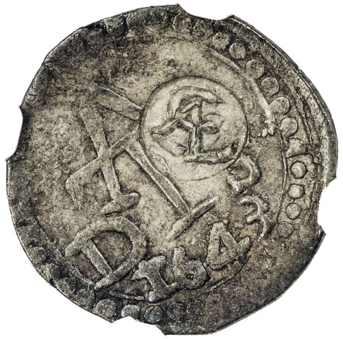 World Coins - Asia & Middle-East，CEYLON (PORTUGUESE): João IV, 1640-1656, AR tanga, Goa, 1643, KM-10
