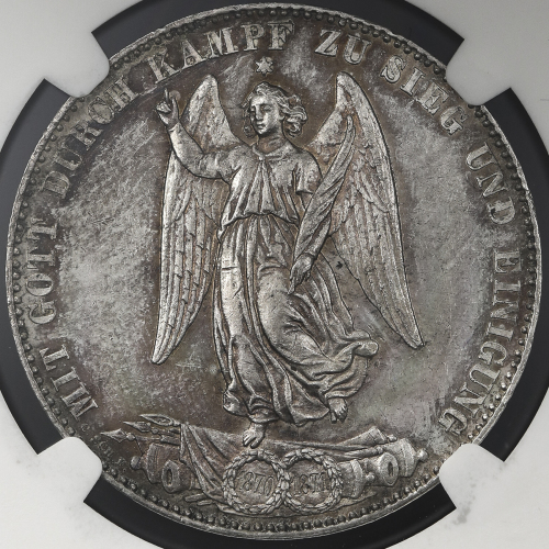 GERMANY Wurttemberg ヴュ儿テンベ儿ク Taler 1871 NGC-MS62 PL プ儿ーフライク AU/UNC