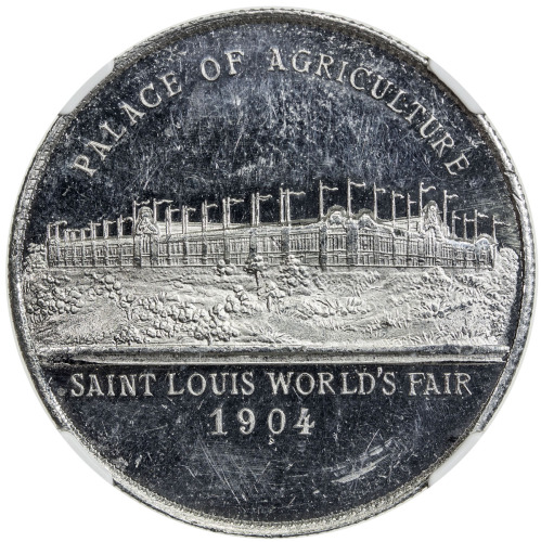 US Coins, Tokens & Medals，UNITED STATES:[1904], aluminum medal, H&K-322, NGC graded MS62 PL, 