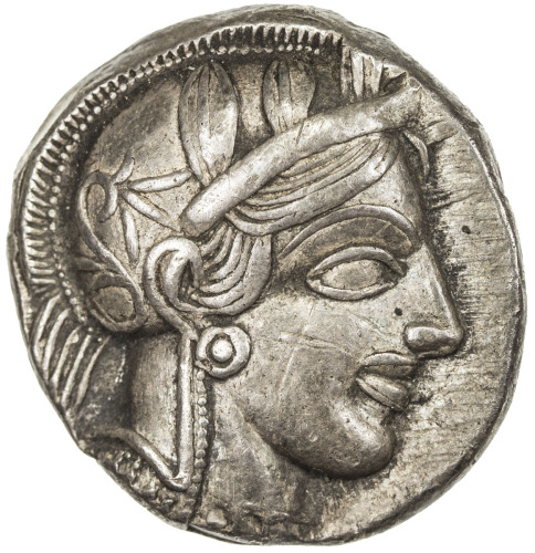 Ancient - Greek，ATTICA: Anonymous, 449-413 BC, AR tetradrachm (17.18g), Athens, head of Athena in wr