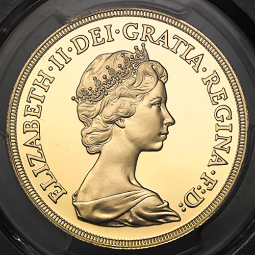 GREAT BRITAIN Elizabeth II エリザベス2世(1952~) 5Pounds 1980 PCGS-PR67 DCAM Proof