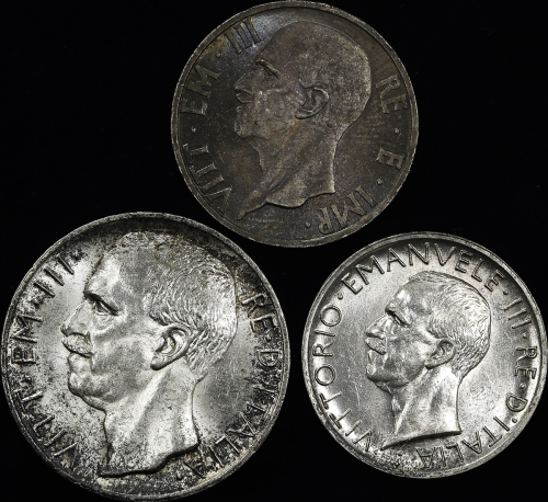 ITALY Kingdom 统一王国 5Lire 1930,36/10Lire 1927 返品不可 要下见 Sold as is No returns AU