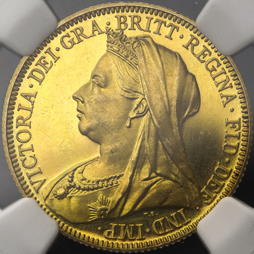 GREAT BRITAIN Victoria ヴィクトリア(1837~1901) Sovereign 1893 NGC-PF62 Cameo Proof -UNC
