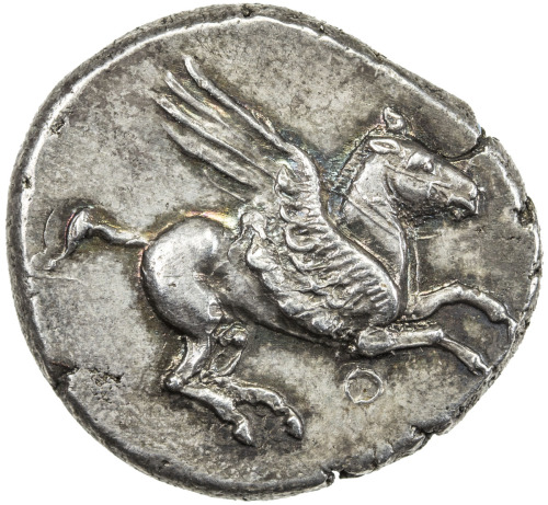 Ancient - Greek，CORINTH: Corinthia: Anonymous, circa 375-345 BC, AR stater (8.58g), Pegasus flying r