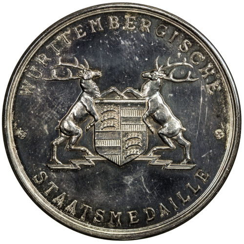 World Coins - Europe，WÜRTTEMBERG: Freistaat, 1919-1933, AR medal, ND (1924-26), 41mm, silver medal b