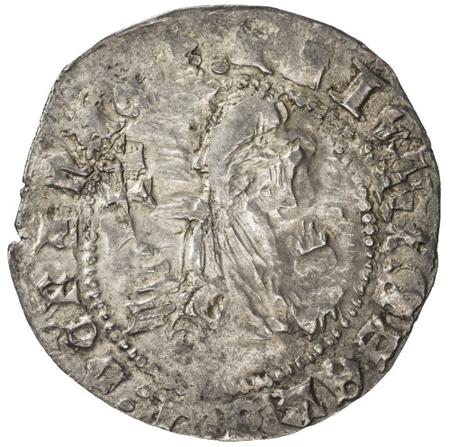 World Coins - Europe，RHODES: Philibert of Naillac, 1396-1421, AR gigliato (3.93g), Metcalf-1219, Gra