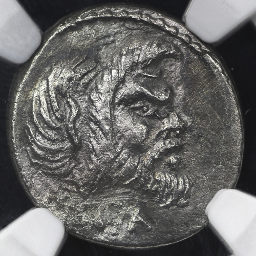 Roman republic 共和政ローマ AR Denarius C.Vid Pansa Caetronianus 48BC NGC-Ch.XF“Strike4/5 Surface2/5 Brush