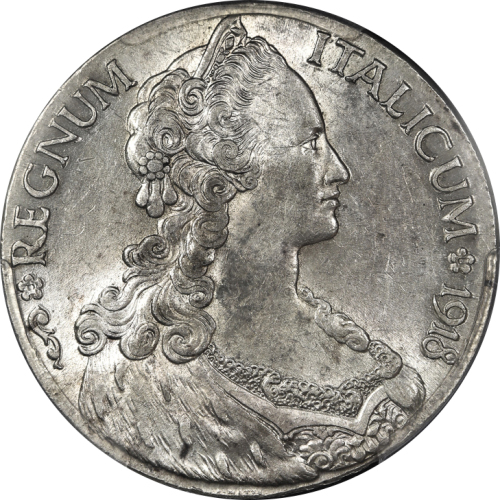 ERITREA エリトリア Talero 1918R PCGS-AU58 EF+