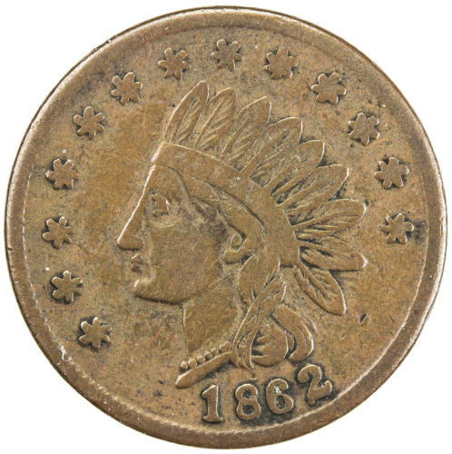 US Coins, Tokens & Medals，UNITED STATES:1862, Civil War Sutler Token, Schenkman-IL Q10C, Fine to VF,