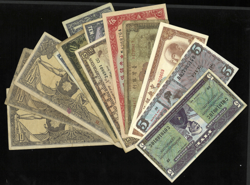 Lot of World Paper Money 世界の纸币 中国、日本、カナダ、アメリカ、インド等国の纸币を含む 返品不可 要下见 Sold as is No returns F~EF