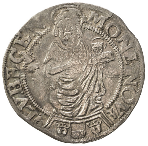 World Coins - Europe，LÜBECK (CITY): AR 2 schilling (2.84g), 1563, Saurma-3505, Bahrens-362, St. John