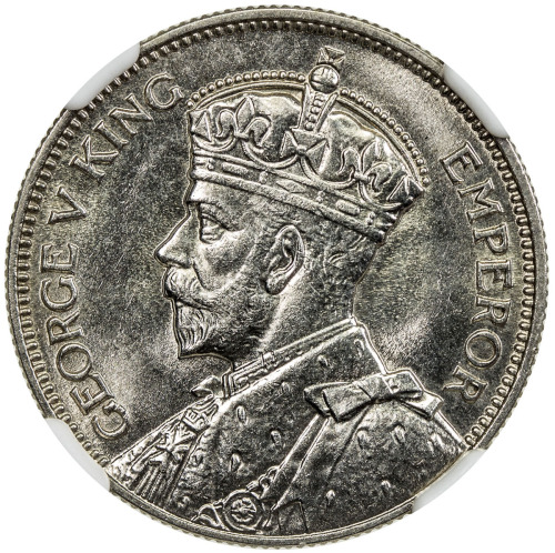 World Coins - Australia & Pacific，NEW ZEALAND: George V, 1910-1936, AR shilling, 1935, KM-3, a lovel