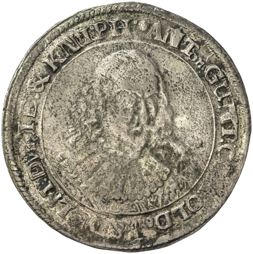 World Coins - Europe，JEVER: Anton Günther, 1603-1667, AR 24 grote (11.23g), 1658, KM-24, bust half t