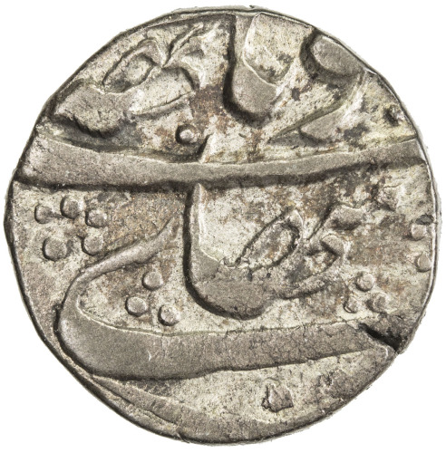 India - Princely States，KASHMIR: AR ½ rupee (5.32g), Srinagar, VS1904, Y-4, clear date, nearly VF, R