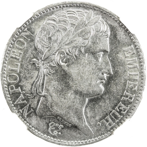 World Coins - Europe，FRANCE: Napeolon I, Emperor, 1804-1815, AR 5 francs, 1810-A, KM-694.1, NGC grad
