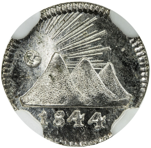 World Coins - The Americas，CENTRAL AMERICAN REPUBLIC: AR ¼ real, 1844-G, KM-1, blast white surfaces,