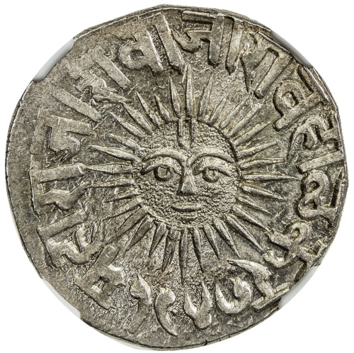 India - Princely States，INDORE: Shivaji Rao, 1886-1903, AR rupee, Indore, VS1947, KM-44, posthumousl