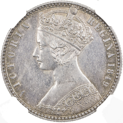 World Coins - Europe，GREAT BRITAIN: Victoria, 1837-1901, AR florin, 1849, KM-745, S-3890, 