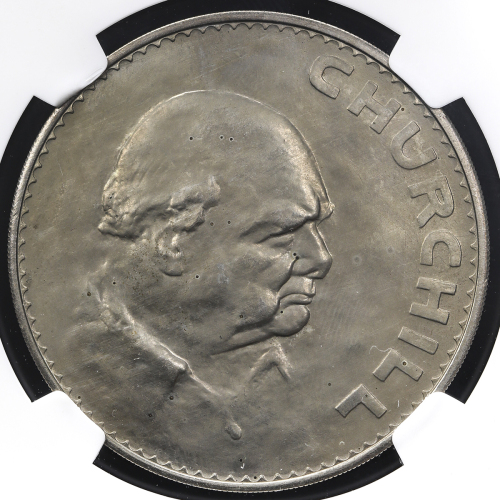 GREAT BRITAIN Elizabeth II エリザベス2世(1952~) Crown 1965 NGC-SP64 见本打ち UNC